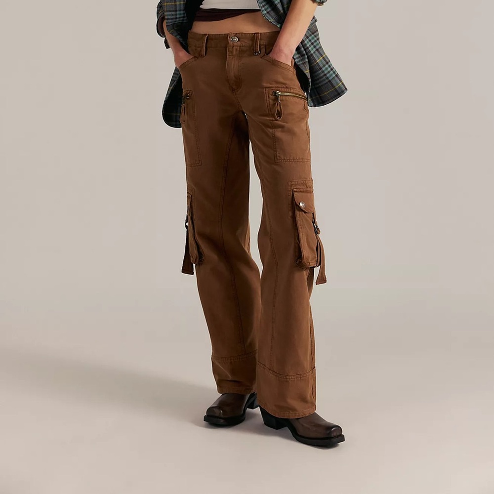 Free People We The Free Sedona Low-Rise Pants Brown Size 8